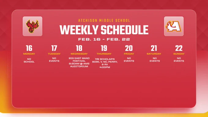 AMS Weekly Schedule
