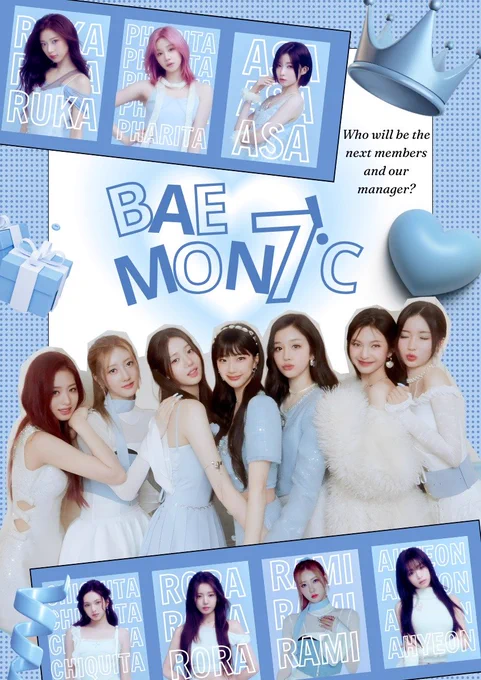 Members whose missing:
○ Ahyeon
○ Rami
○ Pharita
○ Chiquita
○ Ruka

Criteria for soon our BAE:
1. Active dan Loyal pada muse, tidak melalukan JFB Thingy
2. Know the muse so well, not often to talking not related muse thingy
3.  Having fun lil mingle with other members
4. Befikir yang waras janagn dipelintir pelintir
5. Reply the tweet 'intro the new BAE on MON7IC land'