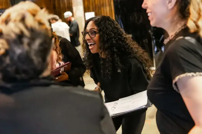 Alexandra Burke laughing