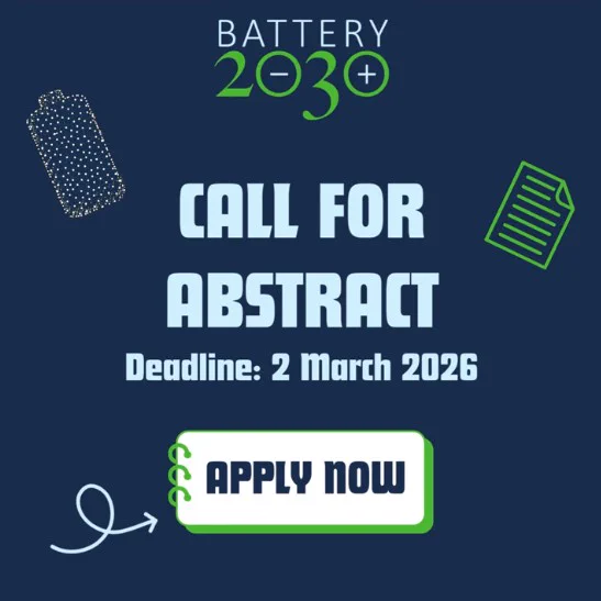 Battery2030 . Call for abstract. Deadline: 2 March 2026.