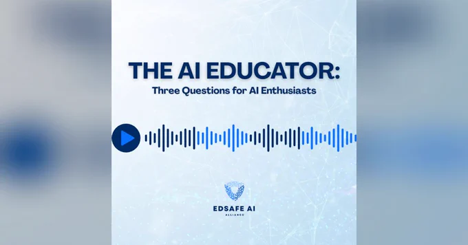 New from ED SAFE AI: Ep. 3 of the AI Educator features Kip Glazer, who shares why there is no "one ring to rule them all" when it comes to AI in schools and the imperative to support educators. Listen to Kip’s Insights. : https://AIeducator.podbean.com/e/why-your-best-ai-strategy-is-actually-a-human-one-with-kip-glazer