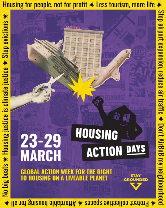 23-28 march Housing Action Days
Global Housing week for the right to housing on a liveable planet