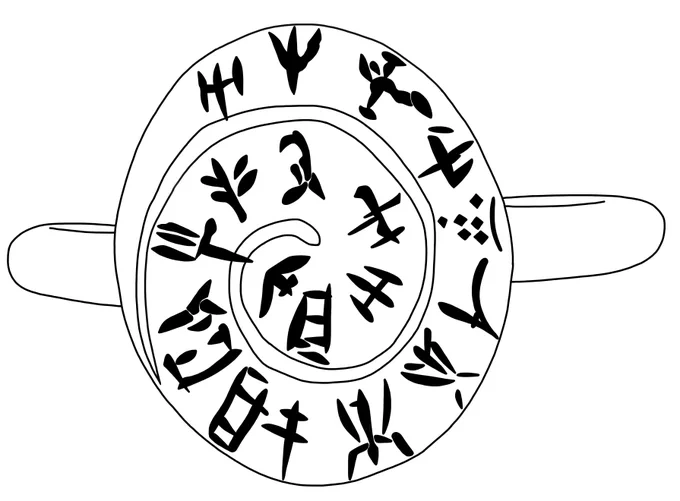 ARTIFACT: KN Zf 13 (The Knossos Gold Ring)
Source: SigLA Corpus | Material: Solid Gold Signet

THE SIGNIFICANCE:
Scholars see jewelry; LUMENARY AI™ identifies a Portable Security Token. Unlike linear tablets, this spiral topology is an Executive Closing Protocol designed to authorize state resource streams.

THE "SYSTEM HANDSHAKE":
KN Zf 13 provides the definitive Symmetry Proof for the Aegean Audit. It carries the exact same "Header Formula" found on the Mount Iuktas stone tablets (IO Za 2, 6).

THE FORENSIC MATCH:

Firmware Sync: The "Highland Nodes" (Iuktas) and the "Central Hub" (Knossos) used the same Linguistic Firmware.

Root Auth: The string A-TA-I...JA-SA-SA-RA-ME is the Authorization Header. By appearing on this ring, it confirms the King held Root Privileges to "Hard-Sign" the math of the entire empire.

The King was the System Admin. 🏛️⚖️