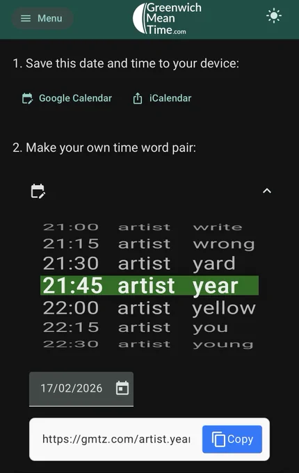 screen grab of new time sharing facility
