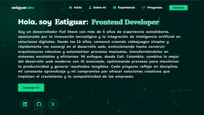 Portafolio web dev Estiguar Dev