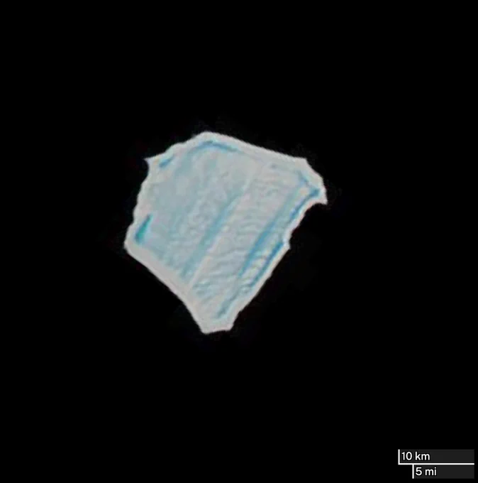 Iceberg A23a, 17 Feb 2026. Aqua/Modis