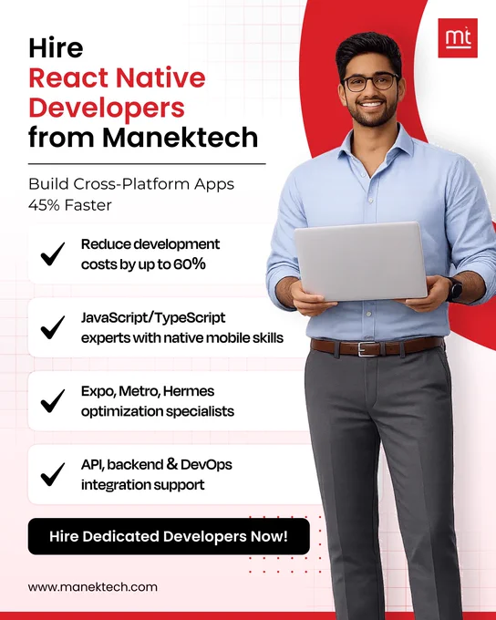 Hire React Native Developers from Manektech