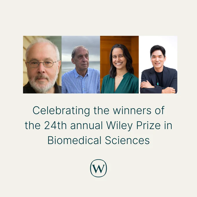 Four diverse individuals honored as winners of the 24th annual Wiley Prize in Biomedical Sciences.