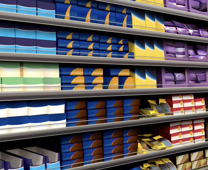 Perspective view of an impeccably organized retail aisle in a modern warehouse
or big-box store.

https://www.istockphoto.com/portfolio/Pandza?mediatype=photography

#warehouse #retaildesign #istockphoto #merchandising #gettyimages #shelfie #cookieboxes #logistics #supermarket #mockup