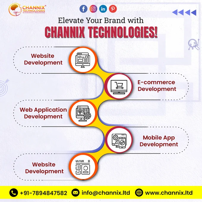 Grow your business with Channix Technologies Pvt. Ltd. We deliver innovative digital solutions that help brands scale faster and perform better online. Our expert team builds secure, scalable, and result-driven technology tailored to your business goals.

Our Core Services:
• Website Development
• E-Commerce Development
• Web Application Development
• Mobile App Development

📞  91-7894847582
📧 info@channix.ltd
🌐 www.channix.ltd

#ChannixTechnologies #WebDevelopment #EcommerceDevelopment #AppDevelopment #DigitalSolutions #BusinessGrowth