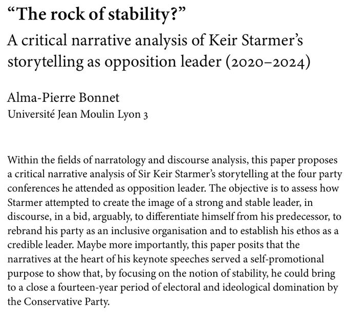 Article: “The rock of stability?”
