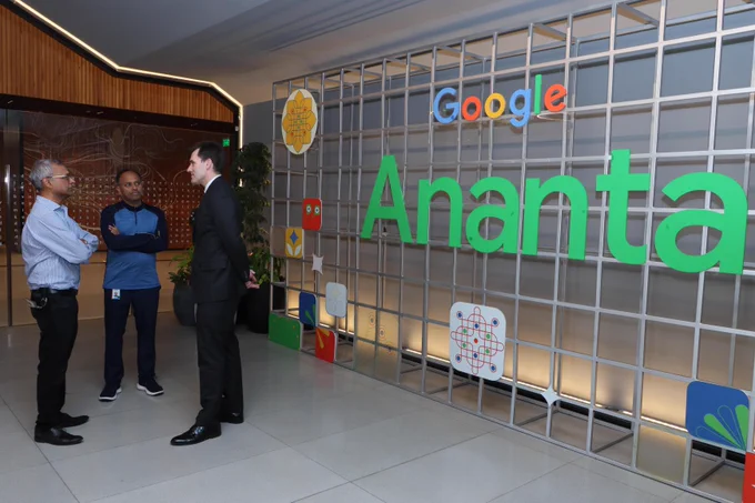 Photo featuring Under Secretary William Kimmitt at the Google facility.