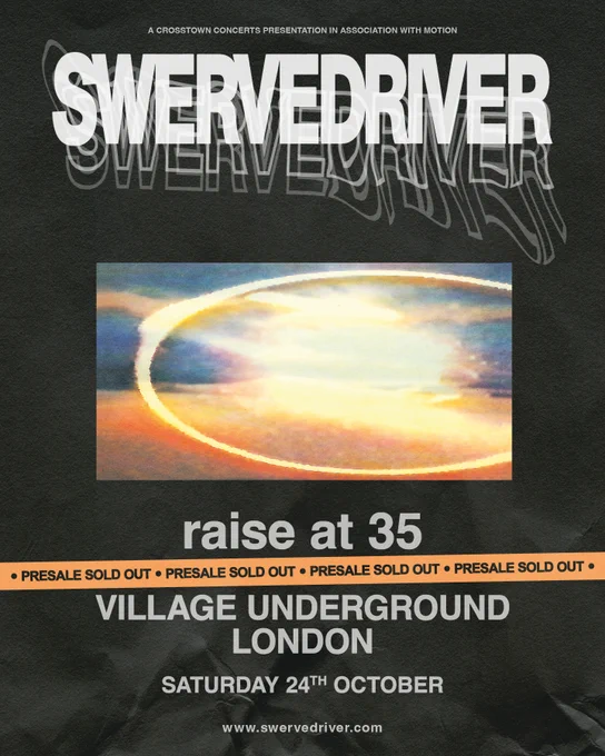 SWD London pre-sale sold out! General sale Friday 10am - link to follow...