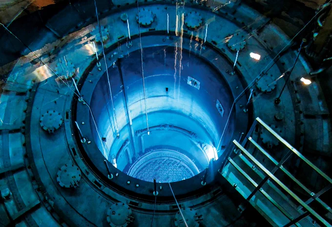 Nuclear reactor which is very blue