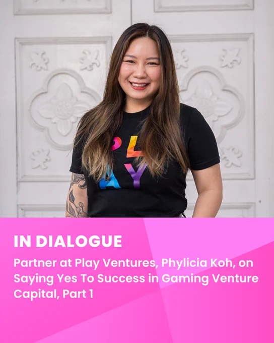 In Dialogue conversation with Phylicia Koh, General Partner at Play Ventures. Conversation on saying yes to success in faming venture capital, part I. Post by Liz Elting
