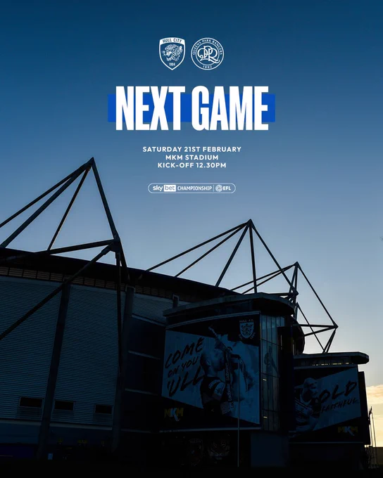 QPR’s next game is against Hull City on Saturday 21st February at MKM Stadium, kick-off 12.30pm.