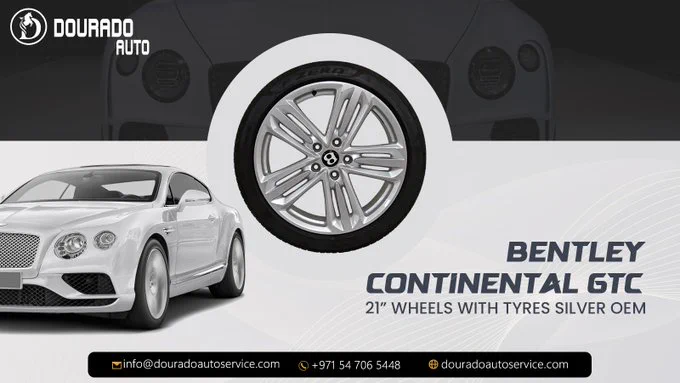 Buy Bentley Continental GTC 21″ Silver OEM Wheels & Tyres