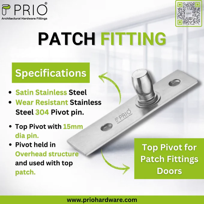 PRIO stainless steel patch fitting with pivot pin