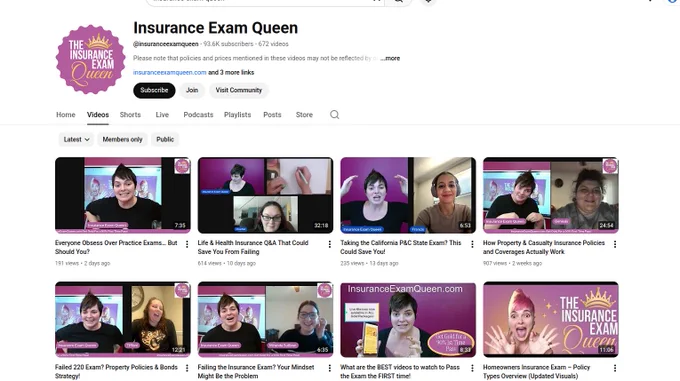 insurance exam queen youtube