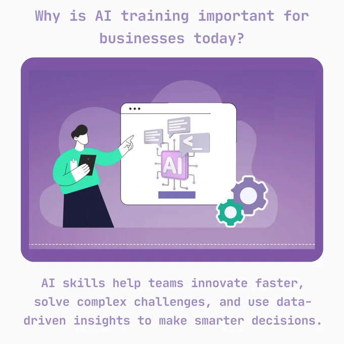 Professional AI corporate training to build practical AI skills, boost innovation, and improve data-driven decision-making.