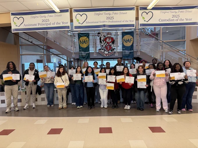 Students with certificates