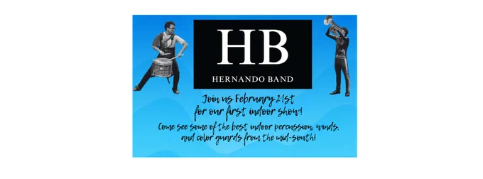 Join Us Feb. 21st for our first indoor show Come see  some of the best indoor percussion, words and color guards from the Mid-South!