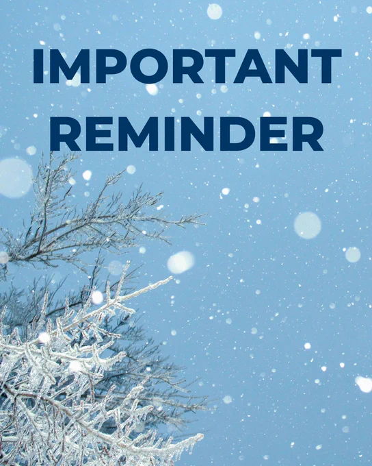 Important Reminder