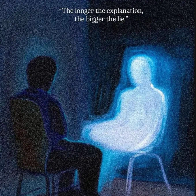 The longer the explanation, the bigger the lie.