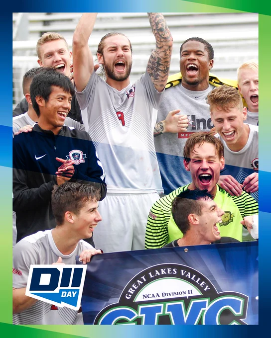 A Division Two Day graphic for UIndy men's soccer.