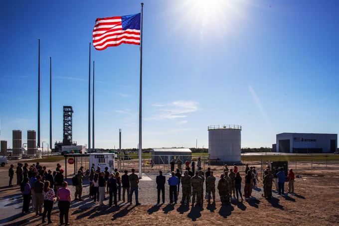 SLC-14 Flag Raising