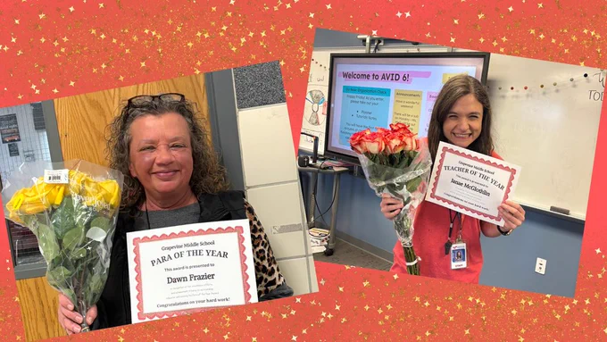 Congratulations to our incredible Teacher of the Year and Para of the Year! 🍎✨ Your dedication, heart, and commitment to our Ponies inspire excellence every single day. We are so proud to celebrate you and the difference you make at GMS!