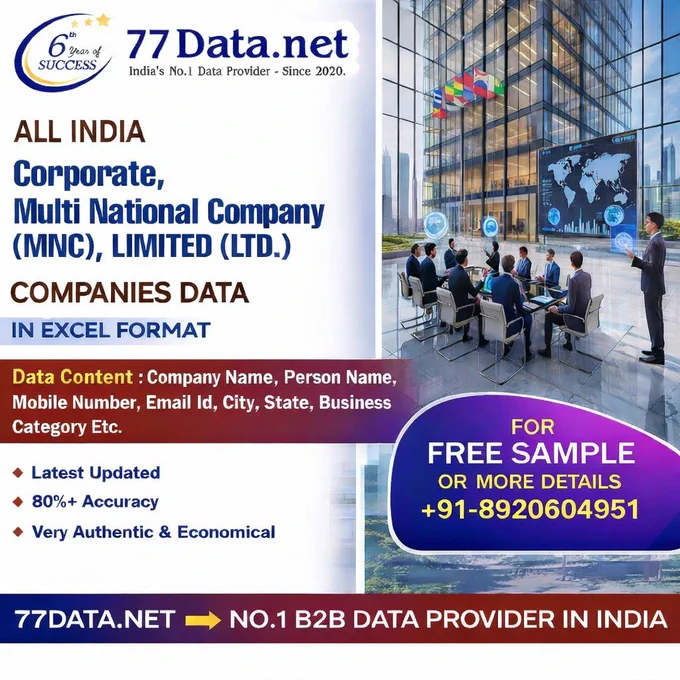 All India Corporate and MNC Companies Data – Excel Ready
