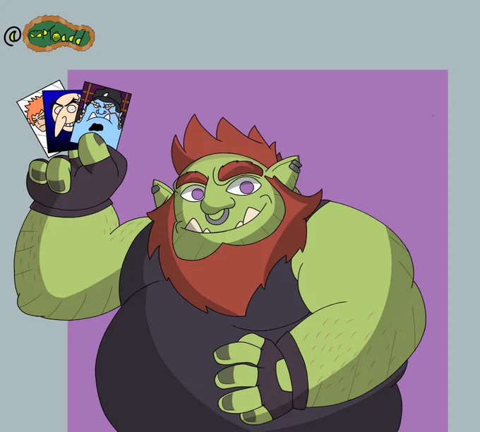 Ragnazar Redwind sharin his card collection 