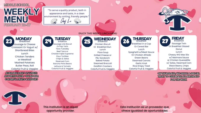 WEEKLY MENU
