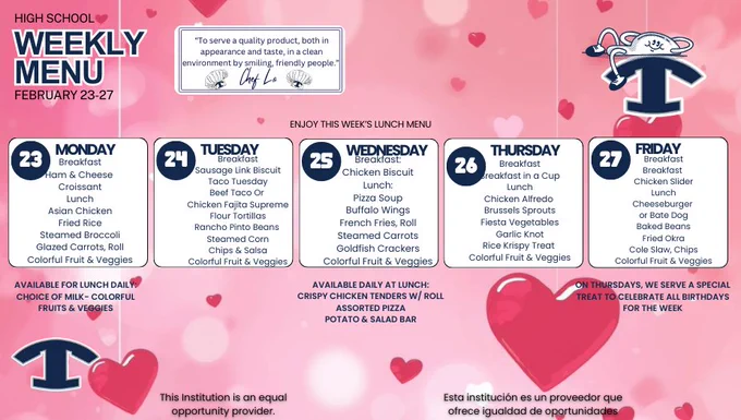 WEEKLY MENU