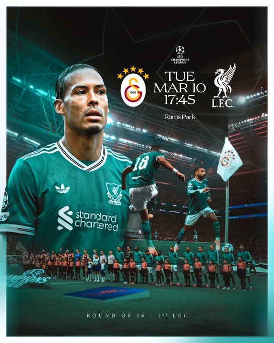 Matchday: Galatasaray v Liverpool, Tuesday March 10th, 17:45 kick-off.