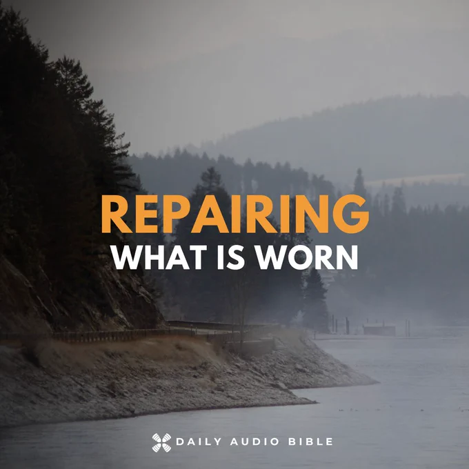 If the season has been heavy, you’re not alone. God is faithful to mend what feels stretched thin. Let today be part of your REPAIR story!

#DailyAudioBible #DABCommunity #DABFamily #BibleInAYear #ScriptureDaily #GodsWord #BibleReading #WordOfGod #FaithJourney #RootedInTruth