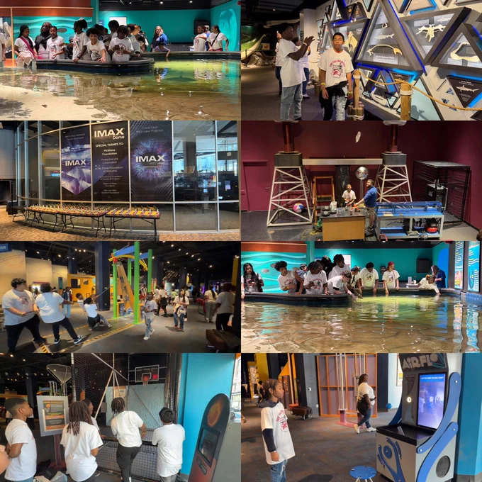 Westlawn students interact with marine life and science exhibits in the World of Water and other hands-on areas at McWane Science Center.