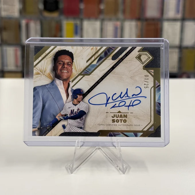 2025 Topps Diamond Icons Diamond Drip Autographed card
Juan Soto, New York Mets (01/25)