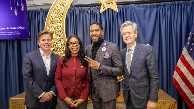 The Public Advocate poses with Assembly Member Carroll, Council Member Joseph, and Manhattan Borough President Hoylman-Sigal