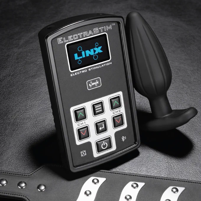 ElectraStim Linx Stimulator with our Rocker Butt Plug and ElectraPaddle