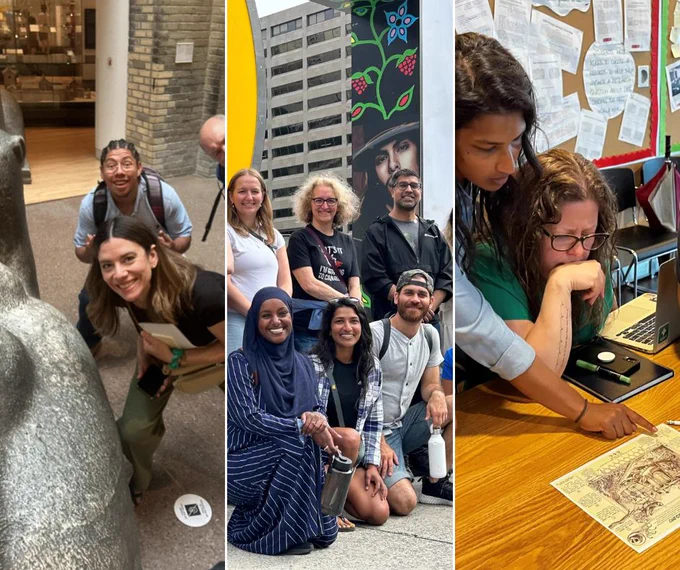 A colour photo collage of past participants taking part in the Summer Teacher Institute.