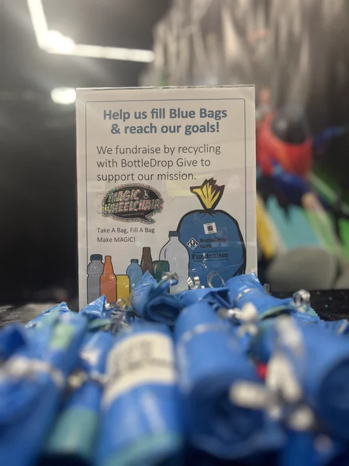 Help us fill Blue Bags & reach our goals! We fundraise by recycling with BottleDrop Give to support our Mission. 