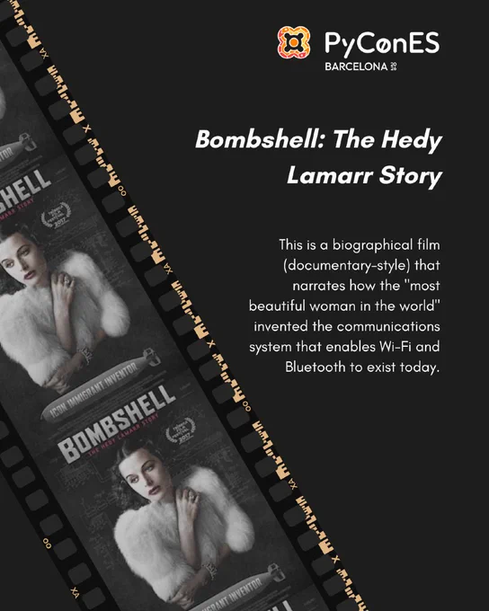 Bombshell: The Heady Lamarr Story. This is a biographical film (documentary-style) that narrates how the "most beautiful woman in the world" invented the communications system that enables Wi-Fi and Bluetooth to exist today.