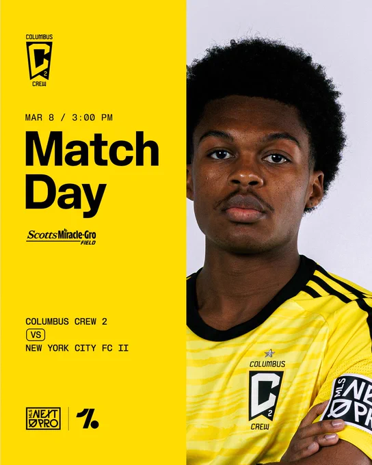 Columbus Crew 2 plays at 3 p.m. at ScottsMiracle-Afro Field.