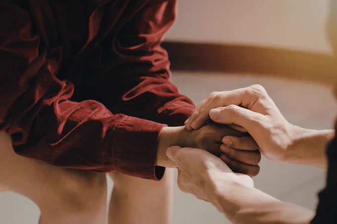 Holding hands