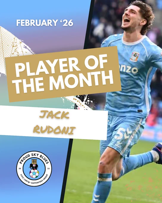 February 2026 PSB Player of the Month: Jack Rudoni. - showing Rudoni celebrating the winning goal against Stoke City by running to the corner flag with both arms outstretched.