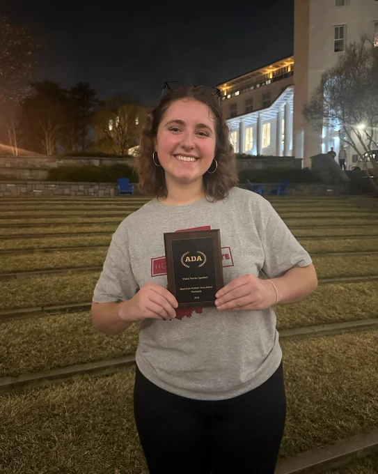Aubrey Thomas, 3rd novice speaker. 