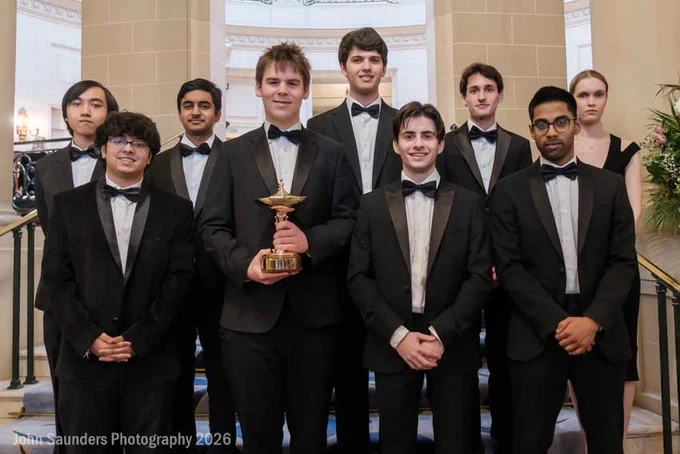 Cambridge University team at the 2026 Varsity Chess Match