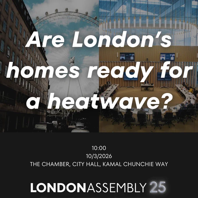 10:00
10/3/2026
THE CHAMBER, CITY HALL, KAMAL CHUNCHIE WAY
Are London’s homes ready for a heatwave?